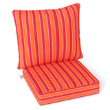 Deep Seat Chair Cushion Pads Set with Rope Belts for Indoor and Outdoor-Orange