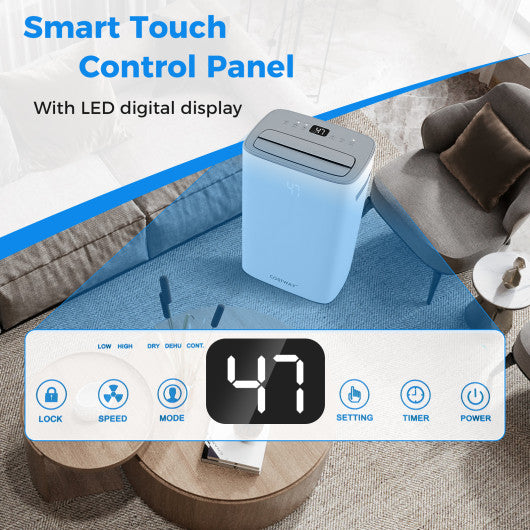 Dehumidifier with Auto Drain or Manual Drainage for Home Basement-White