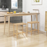 18 Inch Dining Stool Set of 2-Natural