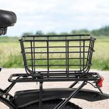 Electric Bike Rear Basket Heavy Duty Metal Rear Bike Basket