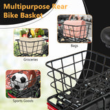 Electric Bike Rear Basket Heavy Duty Metal Rear Bike Basket