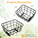 Electric Bike Rear Basket Heavy Duty Metal Rear Bike Basket