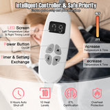 Electric Heated Blanket Throw with 10 Heat Settings-Gray