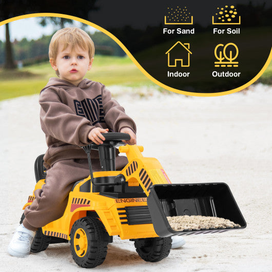 Excavator Digger Toy with Adjustable Bucket-Yellow