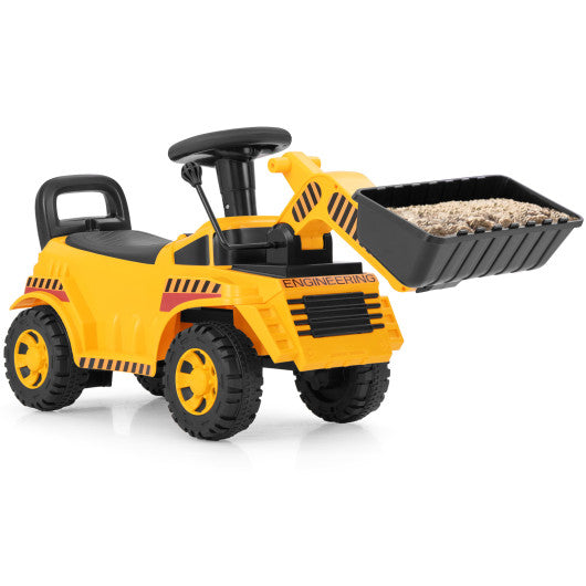 Excavator Digger Toy with Adjustable Bucket-Yellow