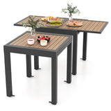 31.5-63 Inches Extendable Patio Table for 4-6 People-Natural