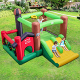 6-in-1 Inflatable Bounce House with Double Slides without Blower