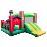 6-in-1 Inflatable Bounce House with Double Slides without Blower