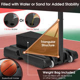 4.4-10 Feet Adjustable Basketball Hoop System with Weight Bag and 2 Nets