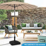 Fillable Umbrella Base with Shell Texture and 3 Coupler Sizes-Black