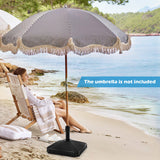 Fillable Umbrella Base with Shell Texture and 3 Coupler Sizes-Black