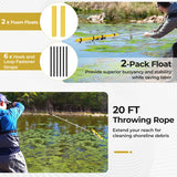 Floating Weed Lake Rake 36” Aquatic Pond Weed Cutter with Foam Floats