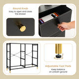 Floor Dresser Storage Organizer with 5/6/8 Drawers with Fabric Bins and Metal Frame-6-Drawer