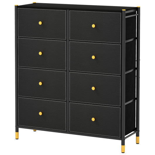 Floor Dresser Storage Organizer with 5/6/8 Drawers with Fabric Bins and Metal Frame-8-Drawer