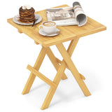 Teak Wood Square Coffee Table with X-shaped Legs and Slatted Tabletop