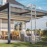 7-in-1 Folding Aluminum Ladder with Anti-Skid Pedal