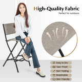 Folding Bar Stools Set of 2 Backrest Humanized Footrest-Coffee