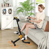 Folding Pedal Exercise Bike with Adjustable Resistance-Yellow