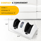 Therapeutic Shiatsu Foot Massager with High Intensity Rollers-White