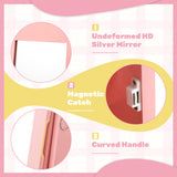 Free-Standing Full Length Kids Jewelry Armoire Cabinet with Storage Capacity-Pink