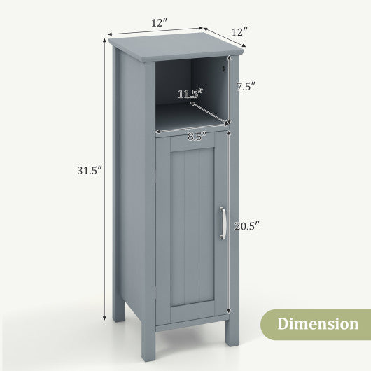 Bathroom Storage Organizer with 2-Tier Cabinet-Gray