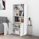 5-Tier Freestanding Bookcase with Open Cubes and Adjustable Shelf-White