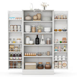 Freestanding Buffet Cupboards Sideboard with 2 Doors and Anti-Tipping Devices-White