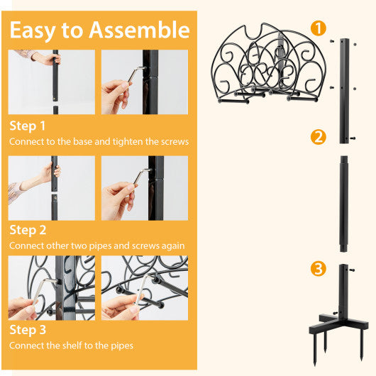 Detachable Freestanding Hose Holder for Outdoor Yard Garden Lawn