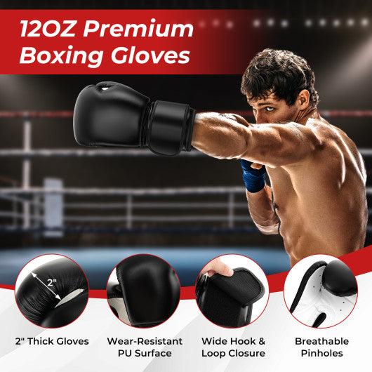 Freestanding Punching Bag 71 Inch Boxing Bag with 25 Suction Cups Gloves and Filling Base