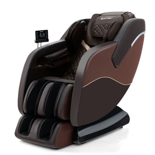 Full Body Massage Chair with Airbags and Heater-Brown