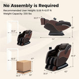 Full Body Massage Chair with Airbags and Heater-Brown