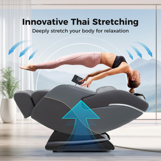 Full Body Massage Chair with Airbags and Heater-Gray
