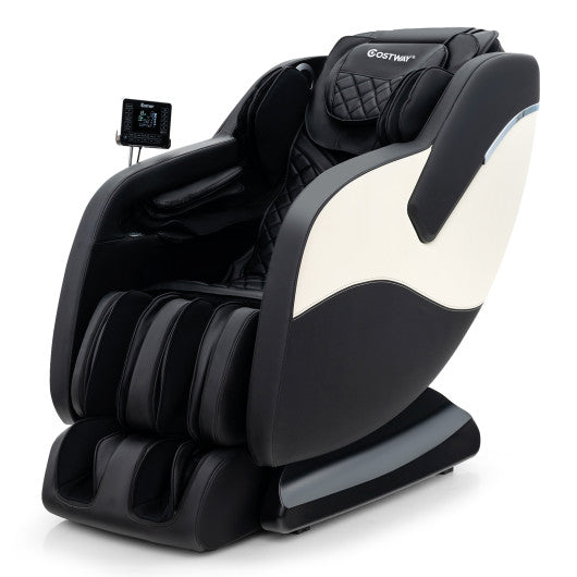 Full Body Massage Chair with Airbags and Heater-White