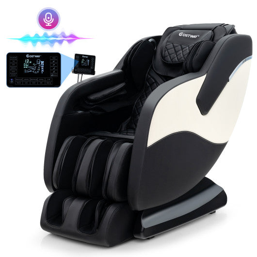 Full Body Massage Chair with Airbags and Heater-White