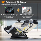 Full Body Massage Chair with Airbags and Heater-White