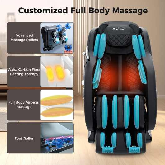 Full Body Massage Chair with Airbags and Heater-White