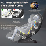 Provox 27-Comfort Full Body Massage Chair with SL Track Airbags Heating-Gray