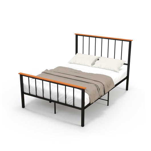 Bed Frame with Headboard and Footboard-Full Size