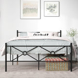 Full/Queen Size Metal Platform Bed Frame with Headboard and Footboard-Full Size