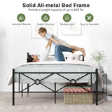 Full/Queen Size Metal Platform Bed Frame with Headboard and Footboard-Full Size