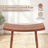 20 Inch Fully Assembled Shower Stool with Curved Seat for Inside Shower