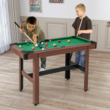 48 Inch  Pool Wooden Game Table with Full Set of Ballsfor Kids and Adults-Green