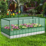 Galvanized Raised Garden Bed with Greenhouse Cover