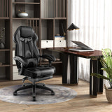 Gaming Chair Racing Style Swivel Chair with Footrest and Adjustable Lumbar Pillow-Gray