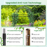 7.5 Feet Garden Arch Trellis with PE Coated Metal Structure