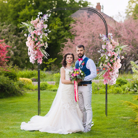 Outdoor Metal Garden Arch Trellis for Climbing Plants Grape Vine Flower