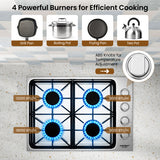 30/36 Inch Gas Cooktop with 4/6 Powerful Burners and ABS Knobs-30 inches