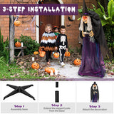 Giant Halloween Witch Decoration with LED Lights Widened Base Sound