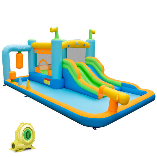 Inflatable Water Slide for Kids Aged 3-10 Years with 735W Blower