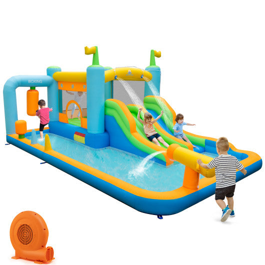 Giant Inflatable Water Slide for Kids Aged 3-10 Years (with 680W Blower)